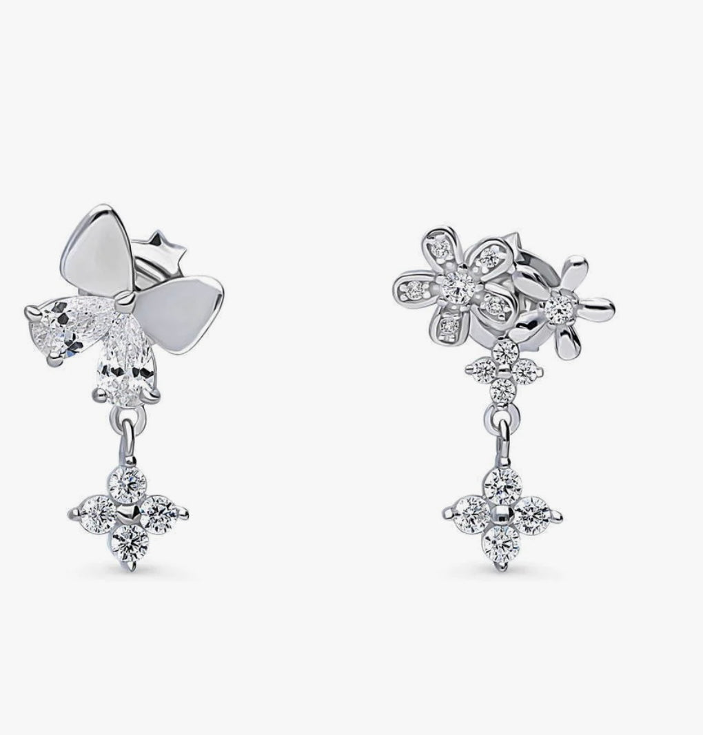 Sterling silver butterfly earrings