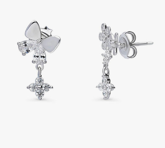 Sterling silver butterfly earrings